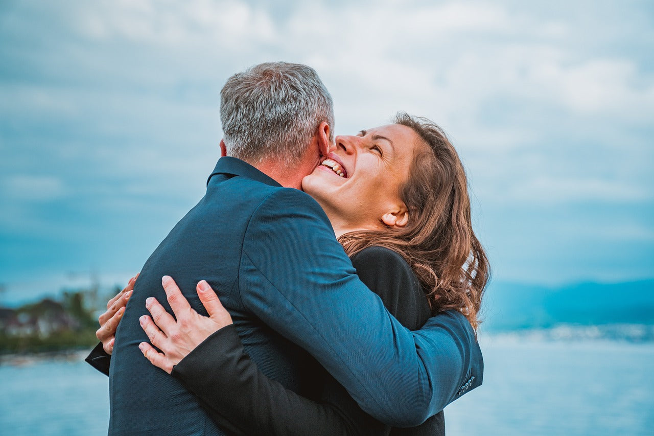 Happy couple embracing