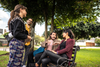 Group of friends in a park.